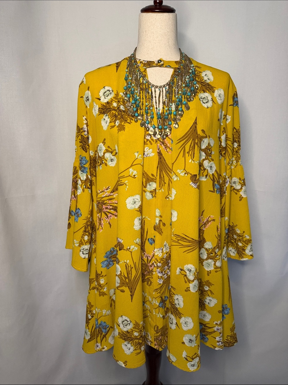 Altar'd State Floral Tunic Swing Dress